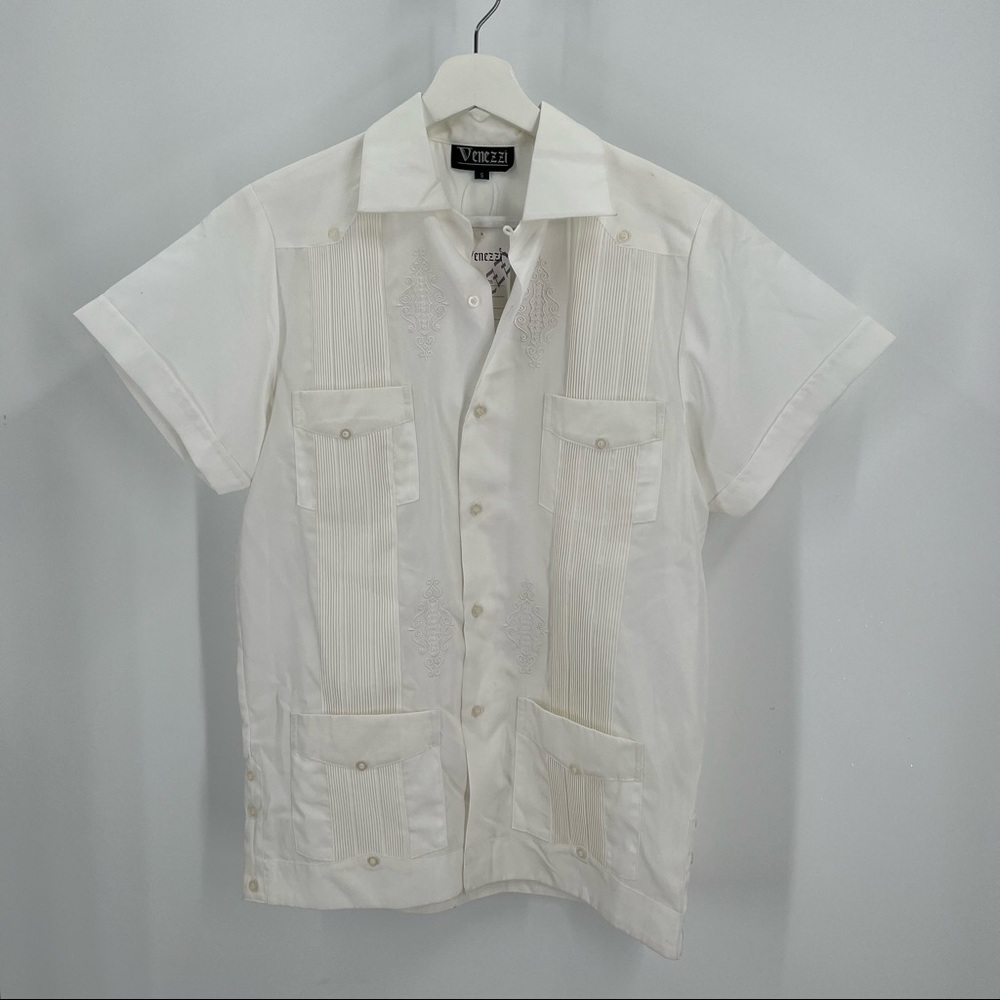 Venezzi NWT Embroidered Guyabera Size S
